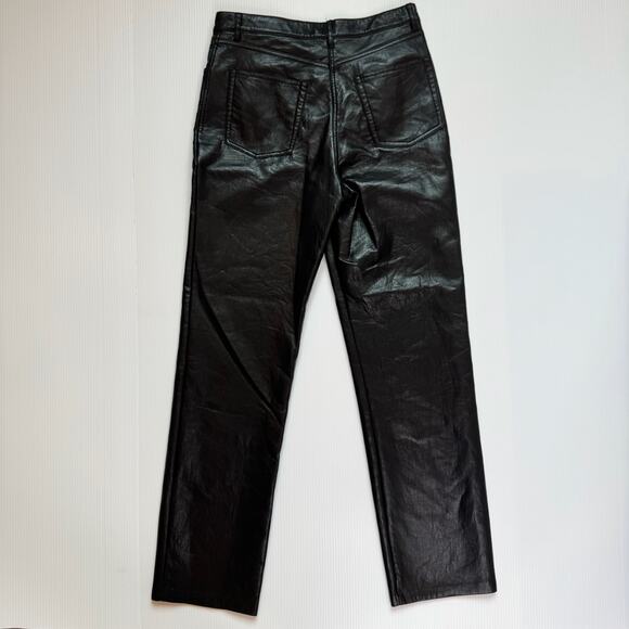 Wilfred Aritzia Melina Faux Leather Pants Black Women’s 8 Minimalist Futurism - Picture 12 of 16